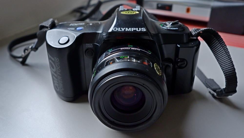 Olympus OM101 camera, Audio, Tv en Foto, Fotocamera's Analoog, Ophalen, Gebruikt, Spiegelreflex, Olympus