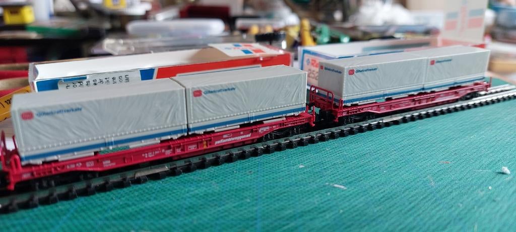 CHARIOT À SACS NLK 0111 ROCO 25214 1/160, Hobby & Loisirs créatifs, Trains miniatures | Échelle N, Wagon, Comme neuf, Roco, Courant continu