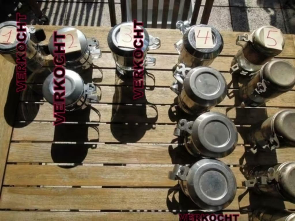 filtre à café vintage Menagia-Baes Frères Belgique avec verr, Service complet, Enlèvement ou Envoi, Verre, Utilisé