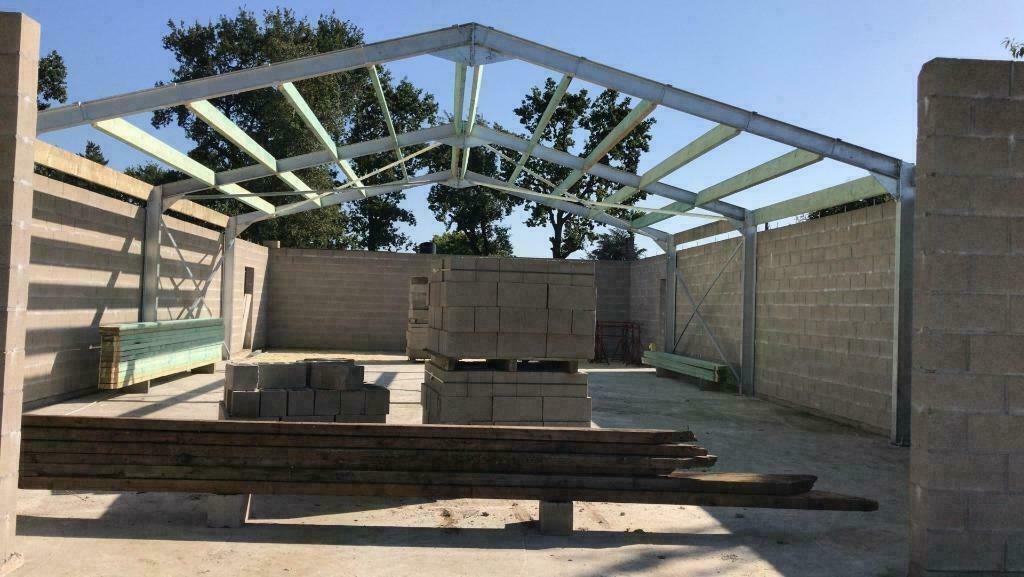 fermes en acier pour maison, écurie, grange, remise, auto-co, Bricolage & Construction, Métaux, Neuf, Fer, Enlèvement ou Envoi
