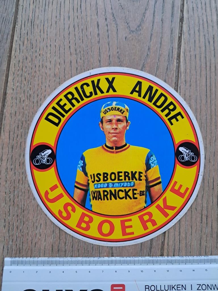 Retro sticker renner Ijsboerke : Dierickx Andre, Ophalen of Verzenden