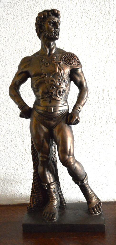 Polystone Gladiator 44 cm, Antiek en Kunst, Curiosa en Brocante, Ophalen of Verzenden