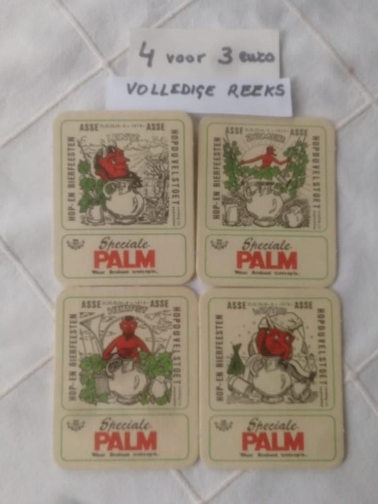 Volledige reeks bierviltjes Palm Steenhuffel - €3, Verzamelen, Ophalen of Verzenden, Viltje(s), Palm