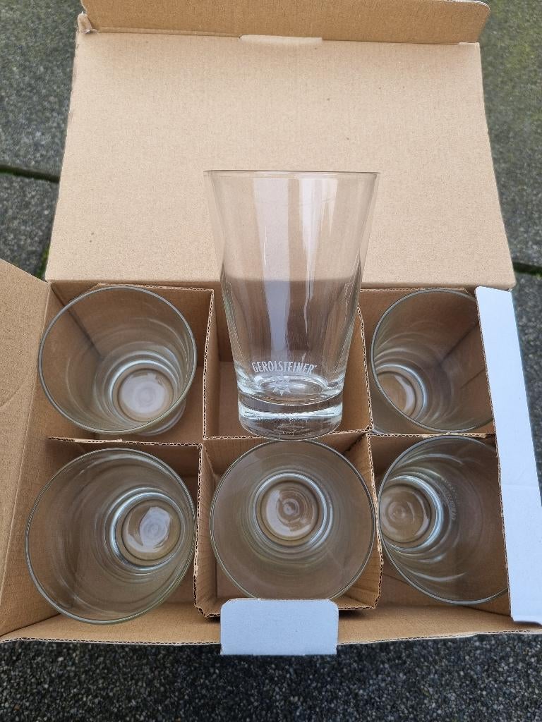 110 Gerolsteiner frisdrankglazen, Verzamelen, Glas en Drinkglazen, Ophalen of Verzenden, Zo goed als nieuw, Waterglas