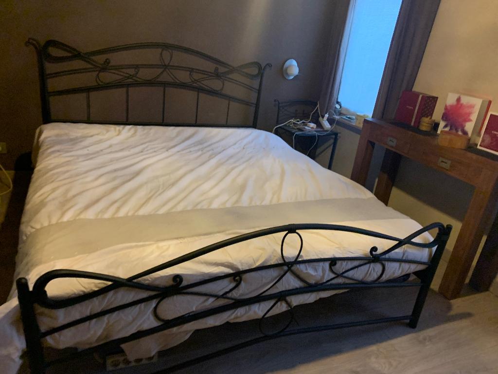 lit 2 personnes, Maison & Meubles, Chambre à coucher | Lits, Enlèvement, Utilisé, Deux personnes, 160 cm