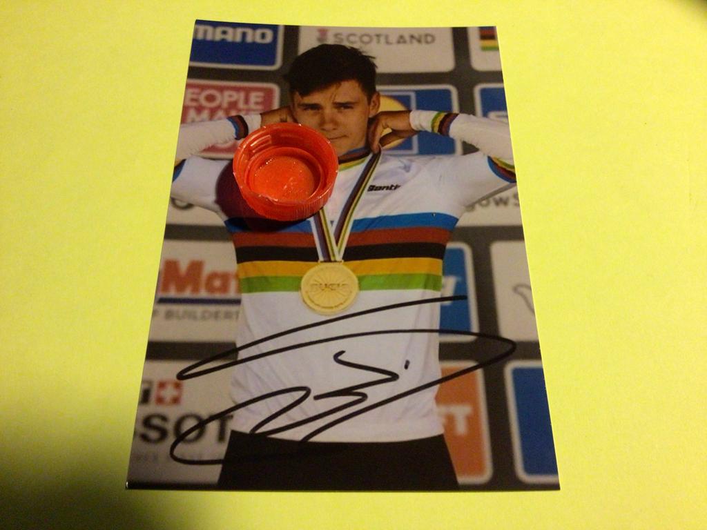 wielerfoto  wk remco evenepoel, Envoi, Comme neuf