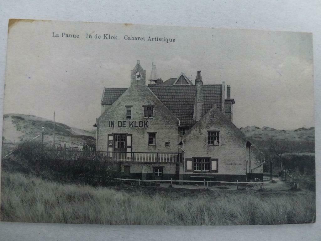 De Panne  Carte  La Panne In de Klok Cabaret Artistique, Verzenden, Voor 1920, Gelopen, West-Vlaanderen