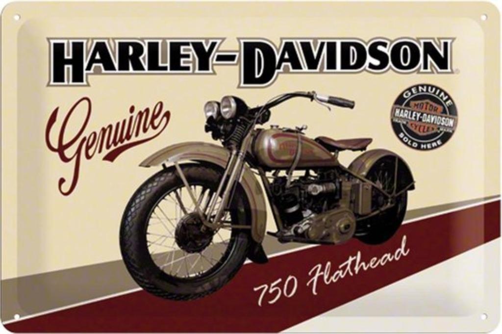 HARLEY DAVIDSON MOTOR GENUINE 750 FLATHEAD METALEN BORD, Enlèvement ou Envoi, Neuf, Motos