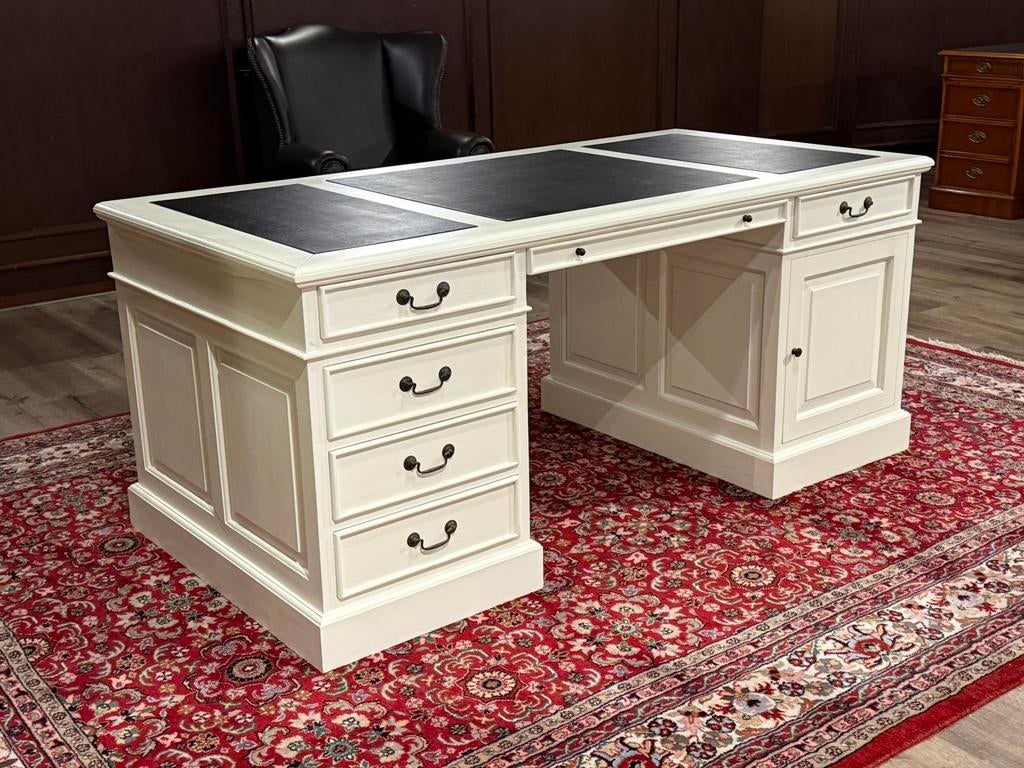 Klassiek Engels bureau wit #610, Huis en Inrichting, Ophalen of Verzenden, Zo goed als nieuw