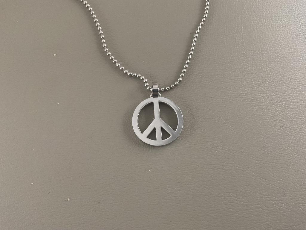 Halsketting PEACE-sign, Enlèvement, Comme neuf