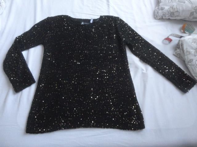 glitter trui, Kleding | Dames, Maat 38/40 (M), Primark, Zwart, Ophalen of Verzenden