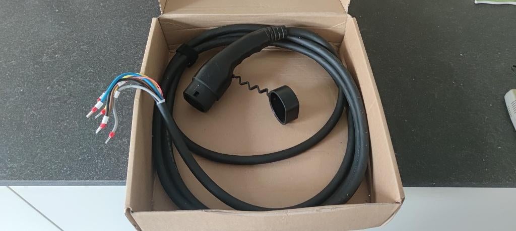 22kW 5m Laadkabel type 2 Open Einde T2 39951, Ophalen of Verzenden, Zo goed als nieuw, Laadkabel