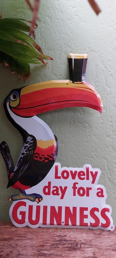 Panneau publicitaire Guinness Toucan rare, Enlèvement ou Envoi, Neuf, Panneau, Plaque ou Plaquette publicitaire, Autres marques