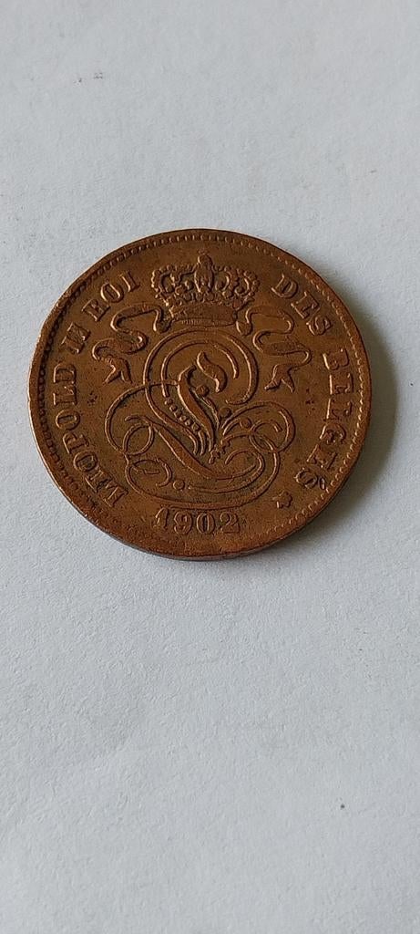 2 cent 1902 frans, Verzenden, Metaal, Losse munt