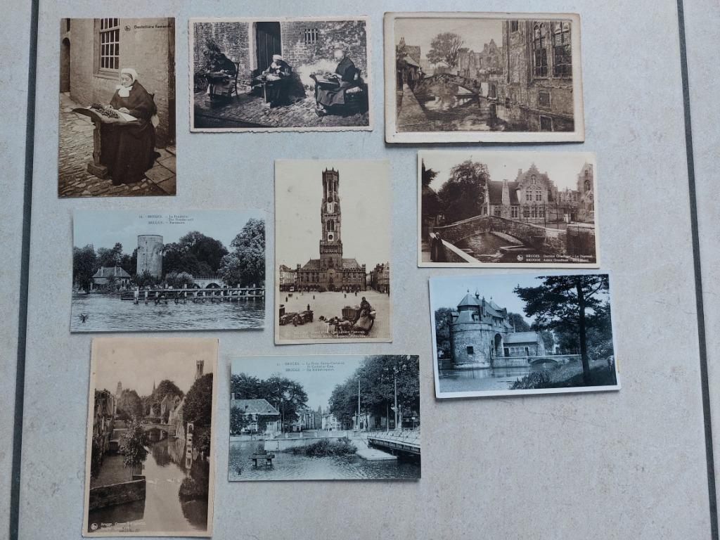 9 oude postkaarten van Brugge, Verzamelen, Postkaarten | België, Verzenden