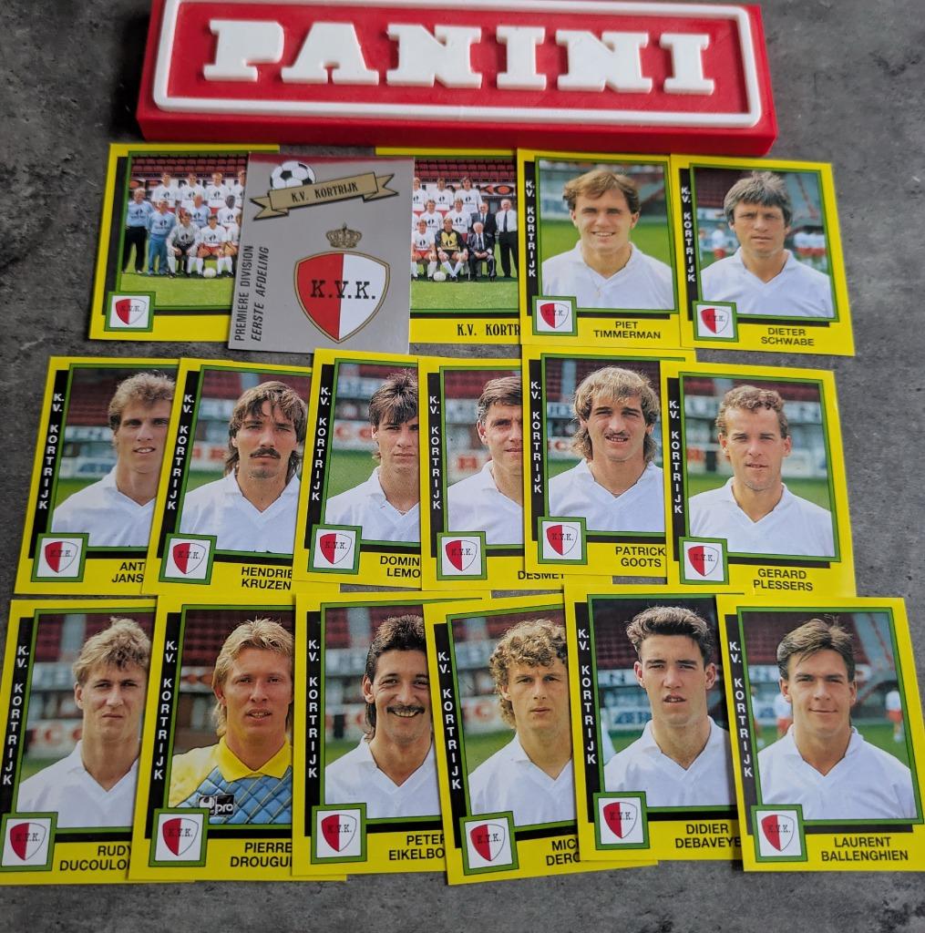 PANINI FOOTBALL 91 KVK KORTRIJK 17 AUTOCOLLANTS 1991, Envoi, Neuf