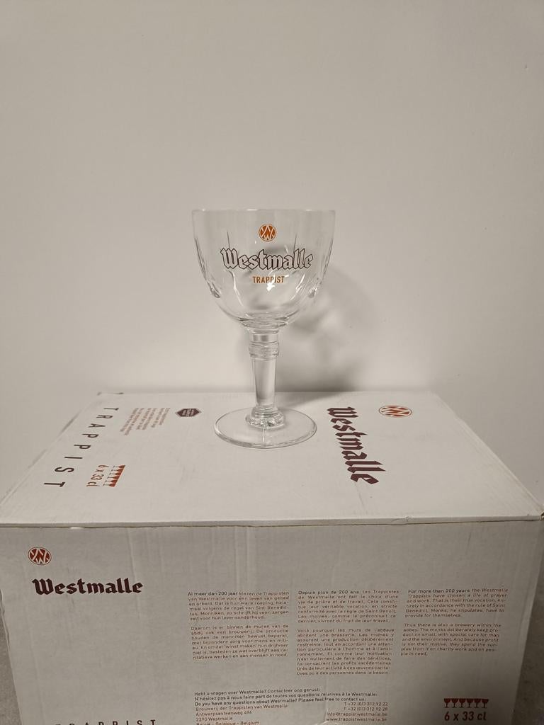 Westmalle trappist bier glazen 1 pak (6 stuks), Ophalen
