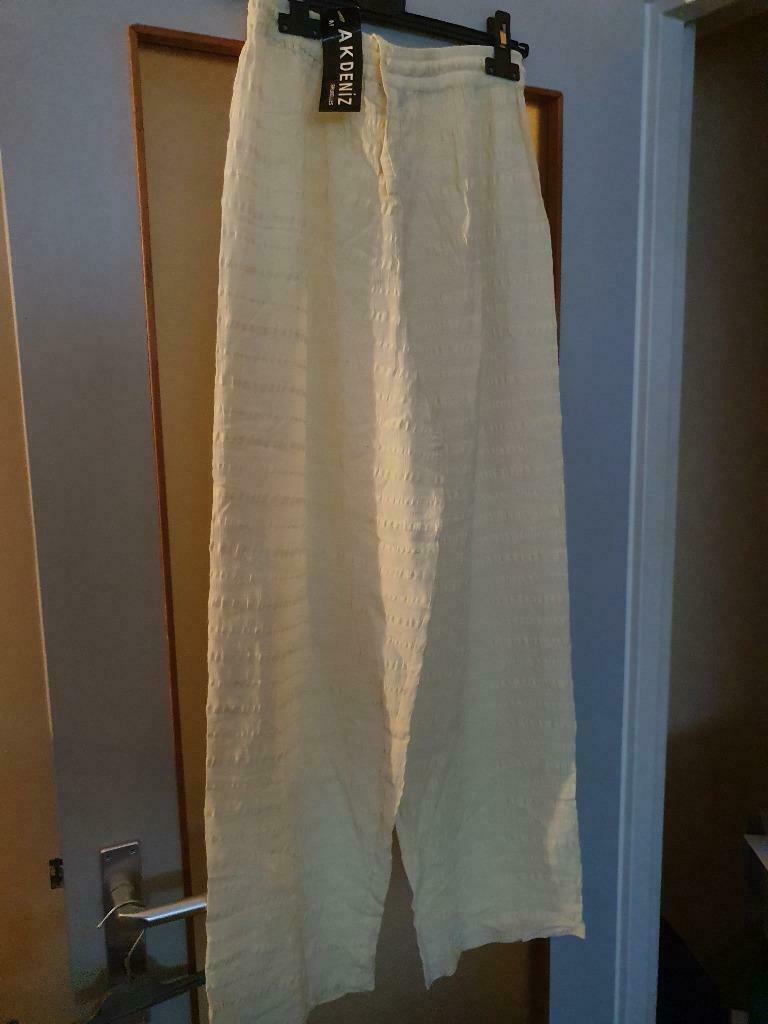 Nouveau pantalon léger pour femme de couleurs jaune 42/44, Longs, Taille 42/44 (L), Neuf, Jaune