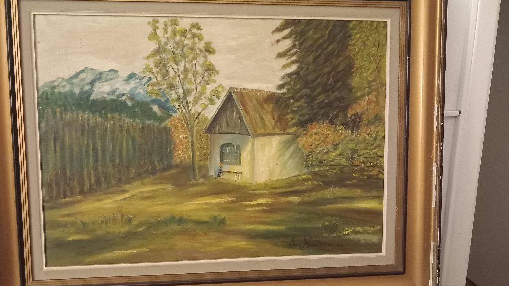 Gesigneerde tafel, Antiek en Kunst, Kunst | Schilderijen | Klassiek, Ophalen