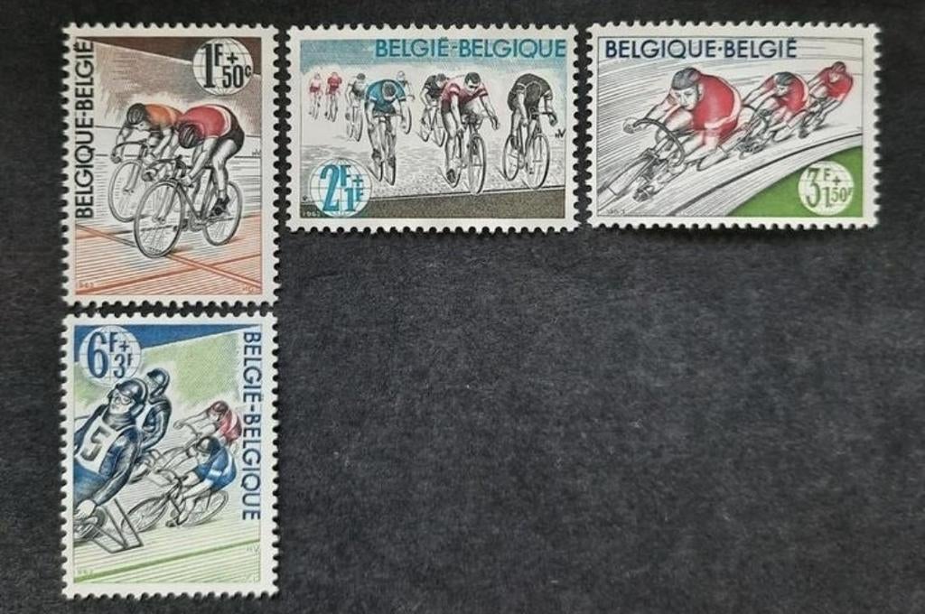 Belgique : OBP 1255/58 ** Ligue Vélocipédique 1963, Sans timbre, Neuf, Enlèvement ou Envoi, Non oblitéré