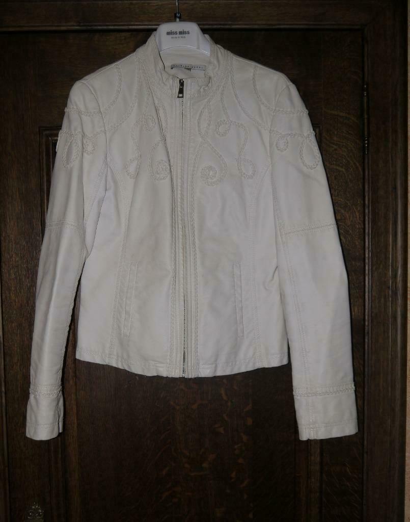 Leder look wit jasje maat S, Vêtements | Femmes, Enlèvement ou Envoi, Taille 36 (S), Porté, Blanc