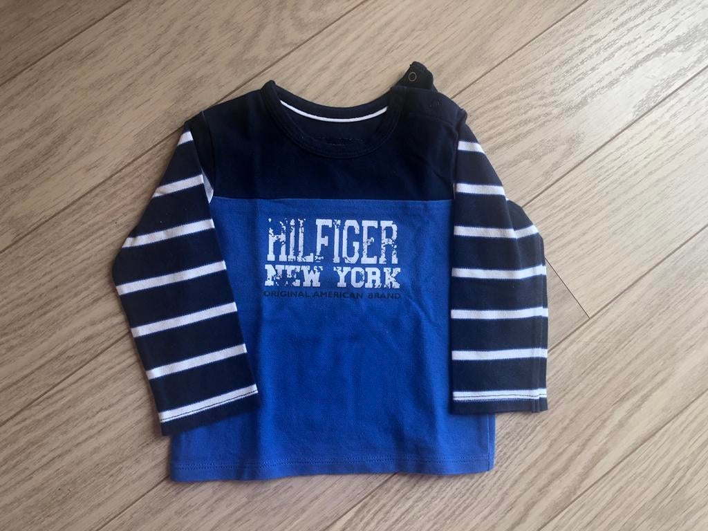 Hoogblauwe t shirt Tommy Hilfiger, Verzenden, Gebruikt