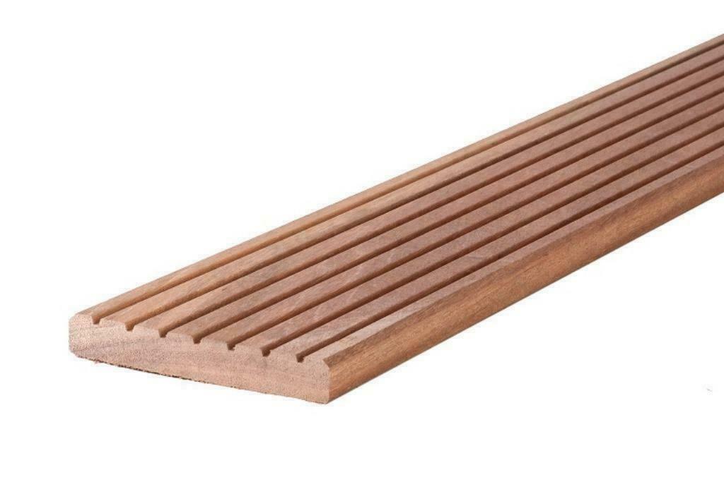 Bangkirai Vlonderplank | Hardhout | Terras | Profiel | Glad, 25 tot 50 mm, Nieuw, Ophalen of Verzenden, Plank