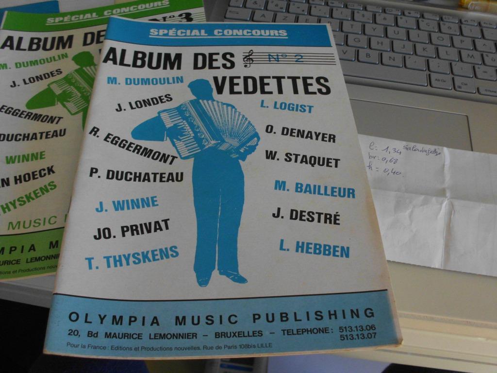 Spécial concours accordéon Album des Vedettes2, Muziek en Instrumenten, Ophalen, Zo goed als nieuw, Toetsaccordeon