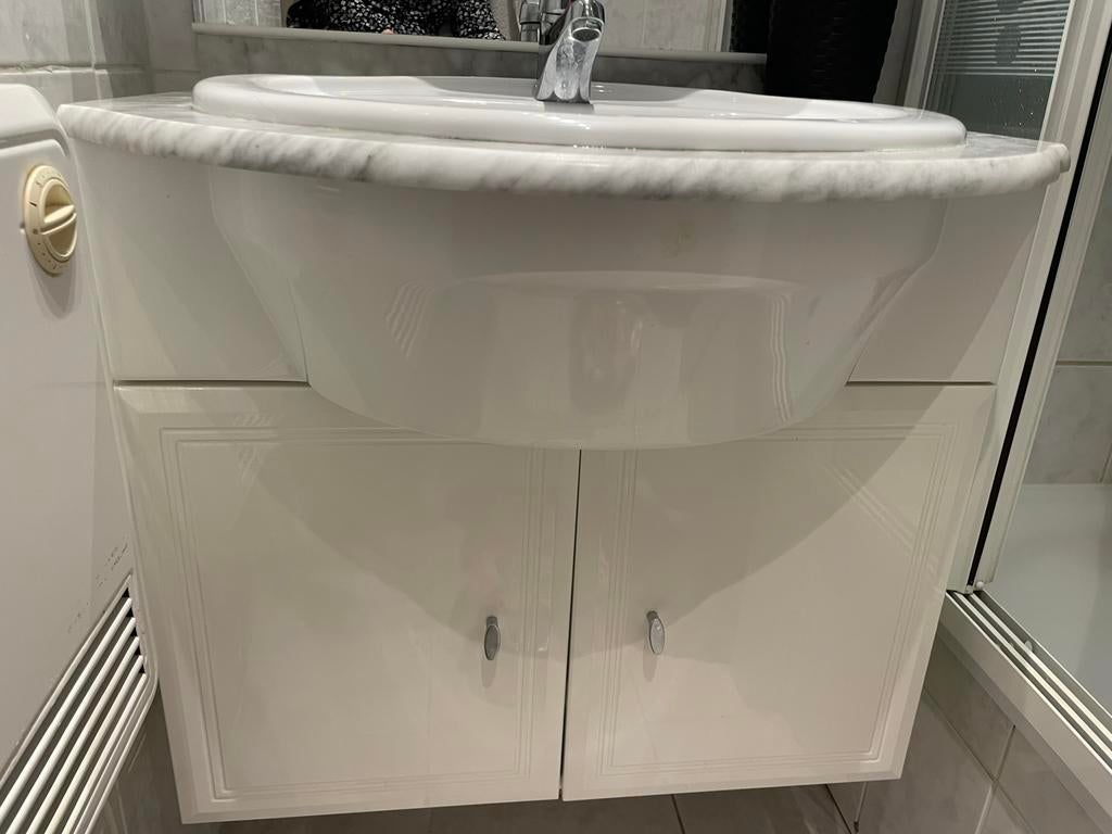 Wasbak met kraantje en onderste kast, Huis en Inrichting, Ophalen, 50 tot 100 cm, Zo goed als nieuw, Minder dan 100 cm