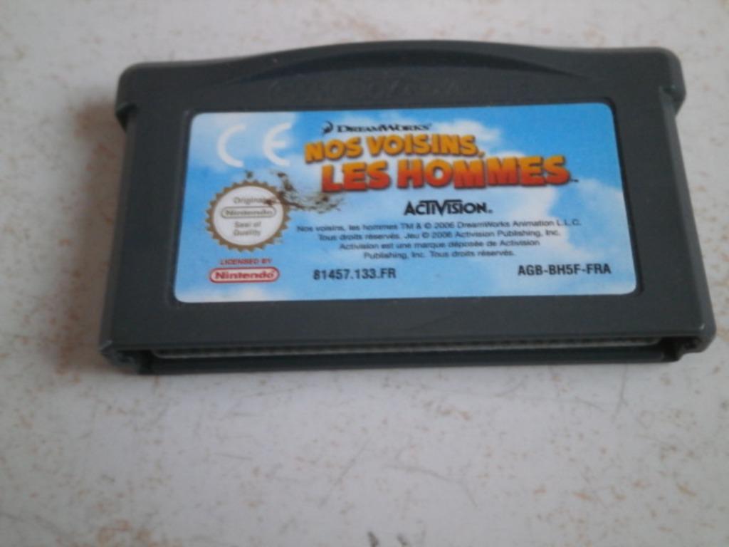 jeu Nos voisins les Hommes pour Game Boy Advance, Enlèvement ou Envoi, Game Boy Advance