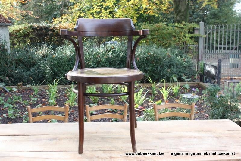 Retro vintage antieke oude bureaustoel thonetstijl, Ophalen
