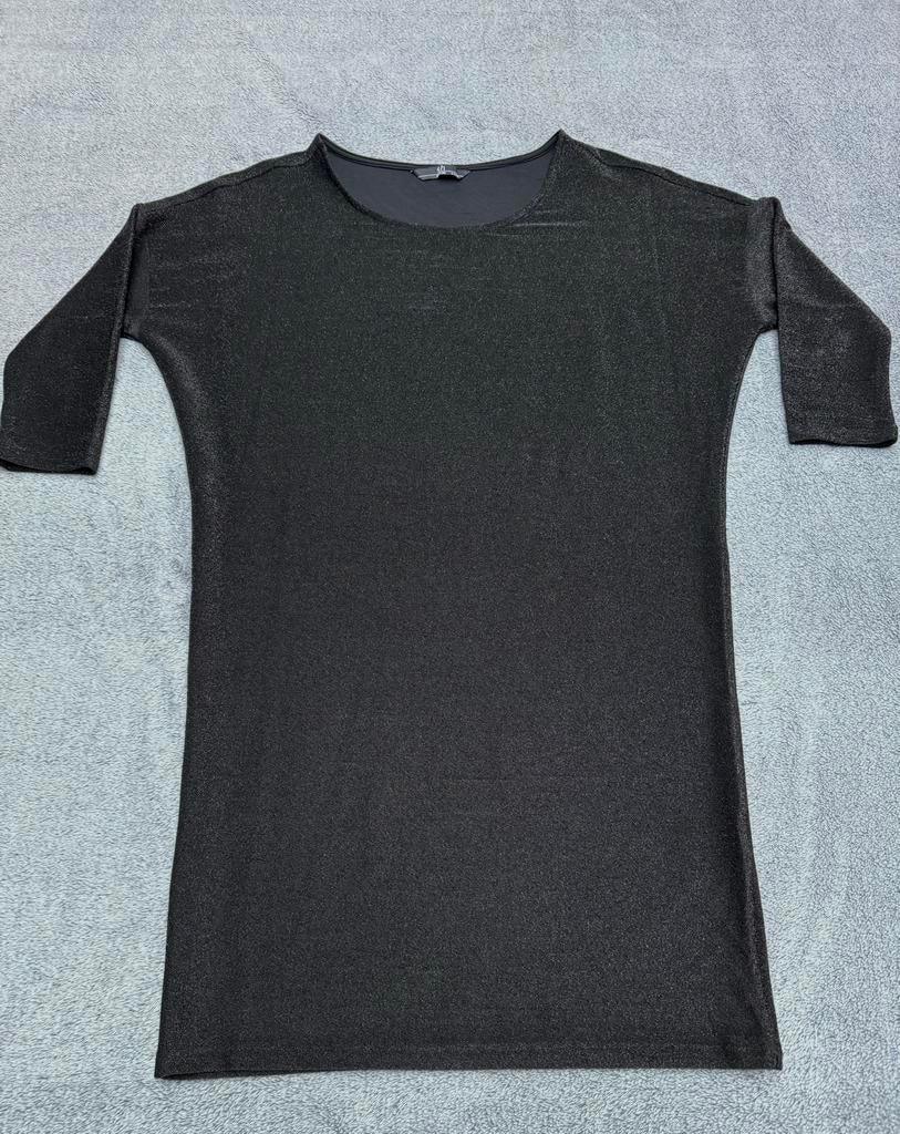 Zwart- zilver (glitter) kleed - maat medium, Kleding | Dames, Maat 38/40 (M), Zwart, Ophalen of Verzenden, Zo goed als nieuw