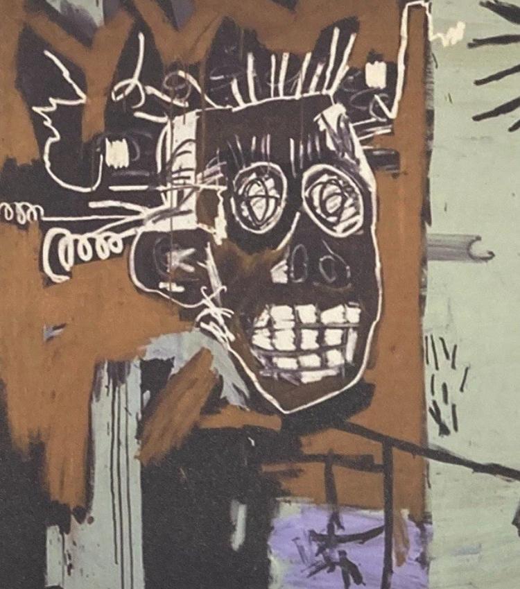 Jean Michel Basquiat: lithografie ingelijst 50 bij 70, Antiek en Kunst, Ophalen of Verzenden