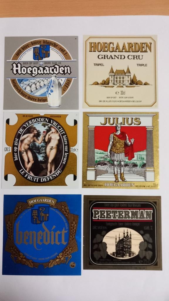 Hoegaarden, etiketten (71), Ophalen of Verzenden, Zo goed als nieuw