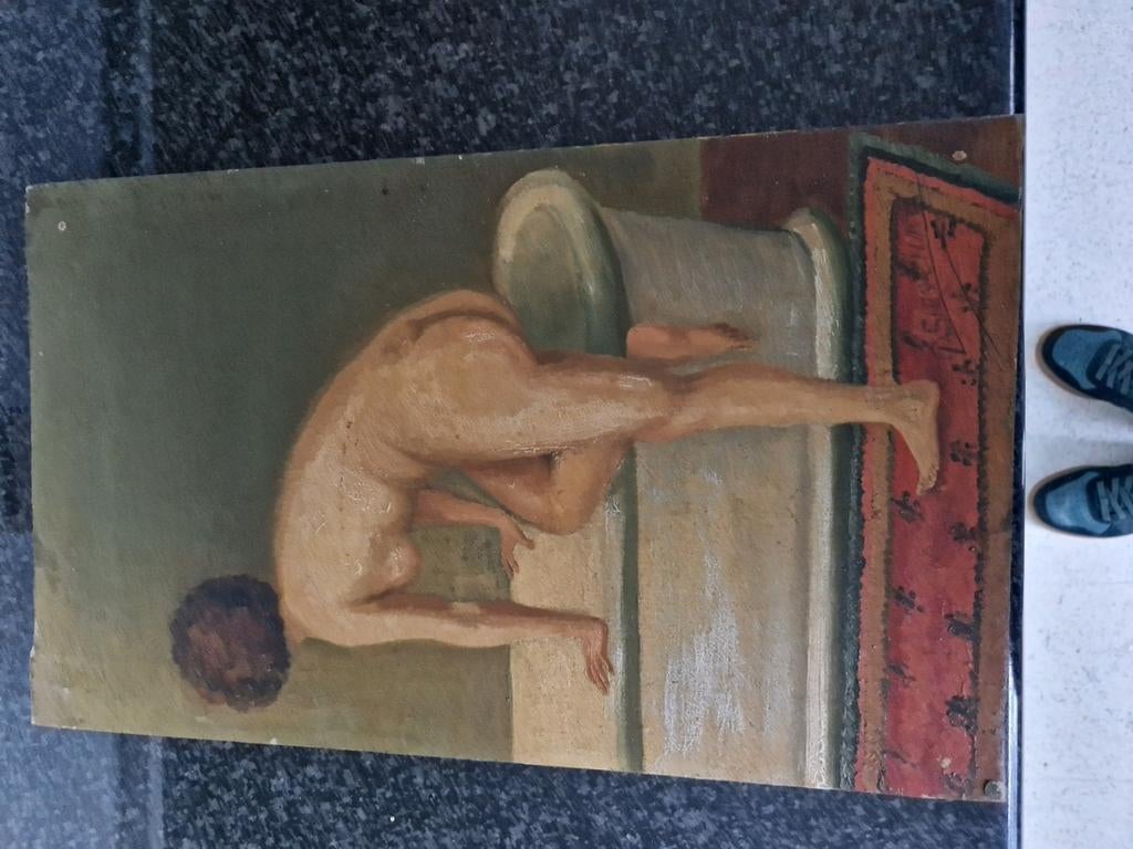 1835/ 1860 badende dame/  P.Siegelinck., Ophalen of Verzenden