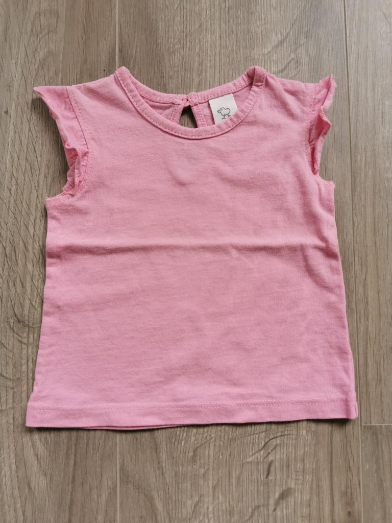 Roze t-shirt C&A - maat 68, Kinderen en Baby's, Babykleding | Maat 68, Zo goed als nieuw, Meisje, Shirtje of Longsleeve, Ophalen of Verzenden