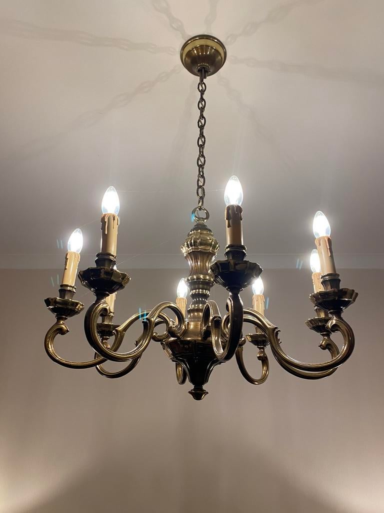 Magnifique lustre en bronze, Enlèvement, Comme neuf