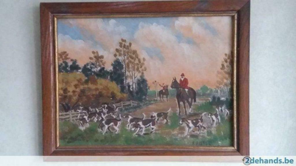 Schilderij 'Jachttafereel', Ophalen