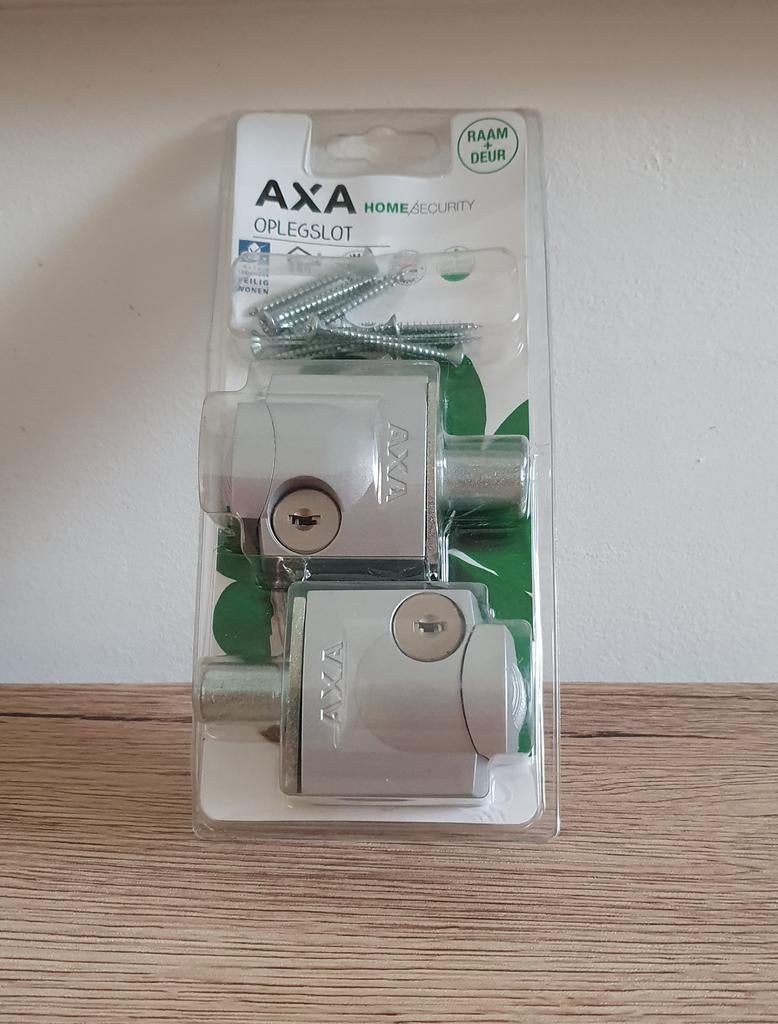 AXA Oplegslot 3012 SKG1 Zilver Verpakking 2 stuks, Ophalen of Verzenden, Nieuw