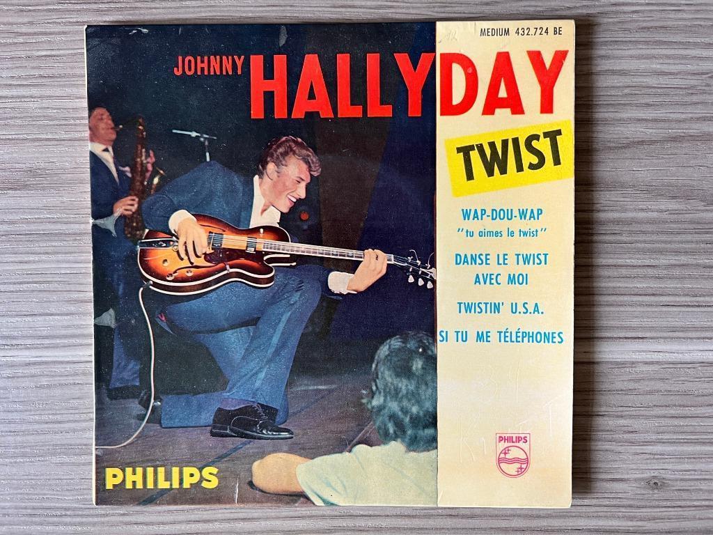 Vinyle 45 tours Johnny Hallyday Twist, Enlèvement ou Envoi, Utilisé, Pop rock