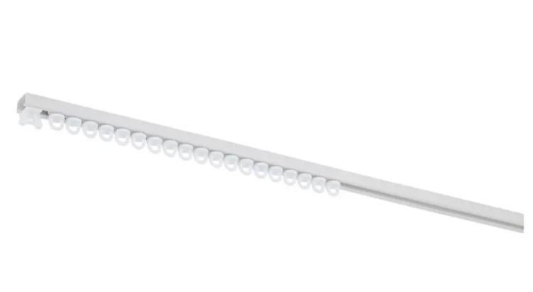 Gordijn railplastiek 0.50euro,Meter. 6 meter lang, Ophalen, Zo goed als nieuw