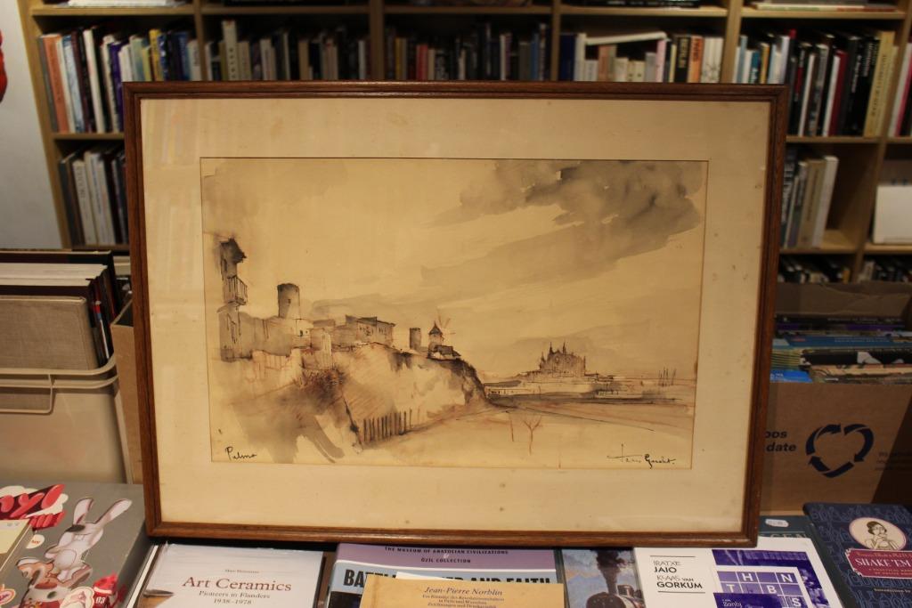 José Van Gucht - Palma - Aquarel, Antiek en Kunst, Ophalen