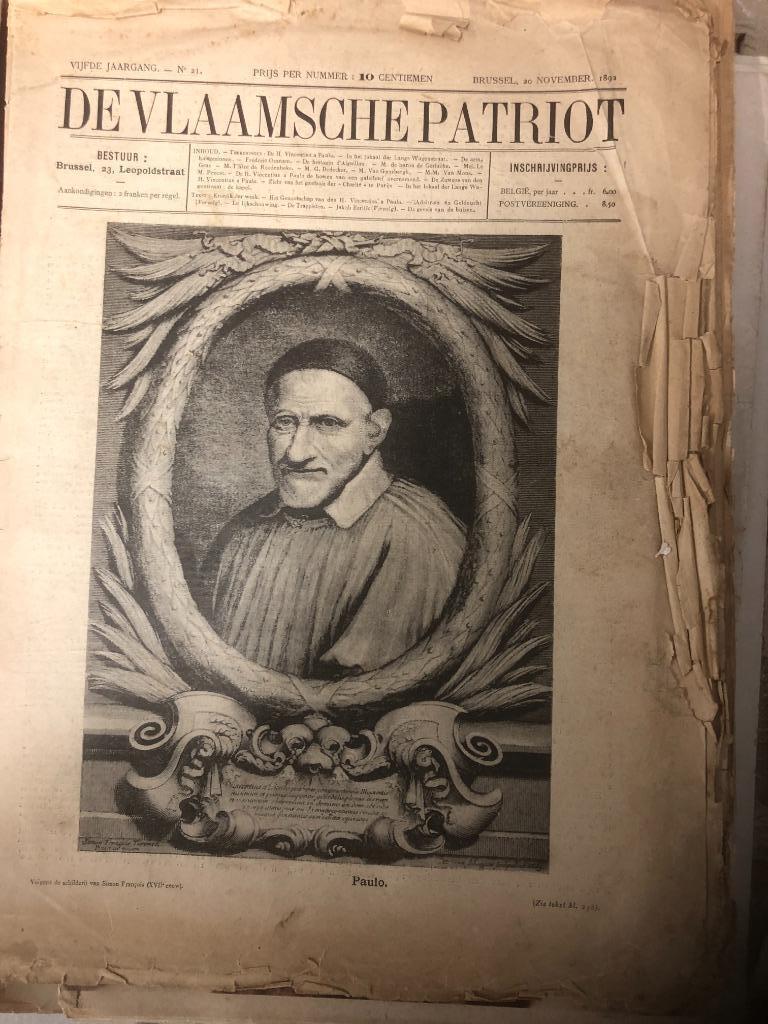 Magazine/krant De Vlaamse patriot 1893, Ophalen, Gelezen, Krant