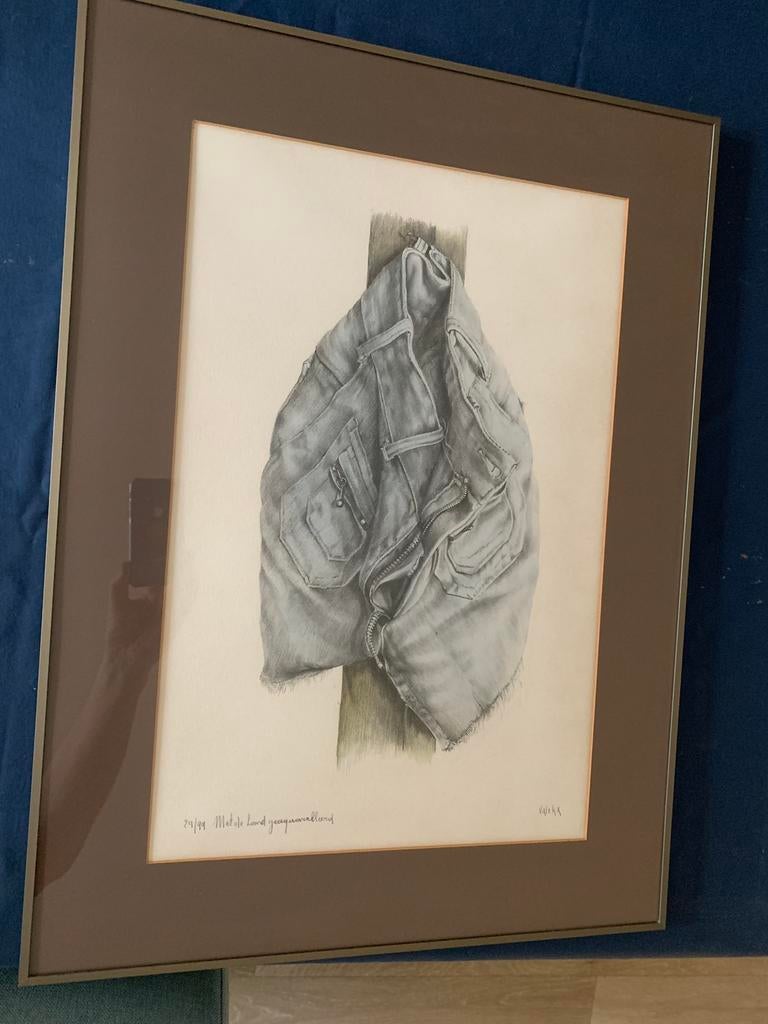 Petrus Valckx - 50 x 70 - ets met hand geaquarelleerd, Ophalen of Verzenden