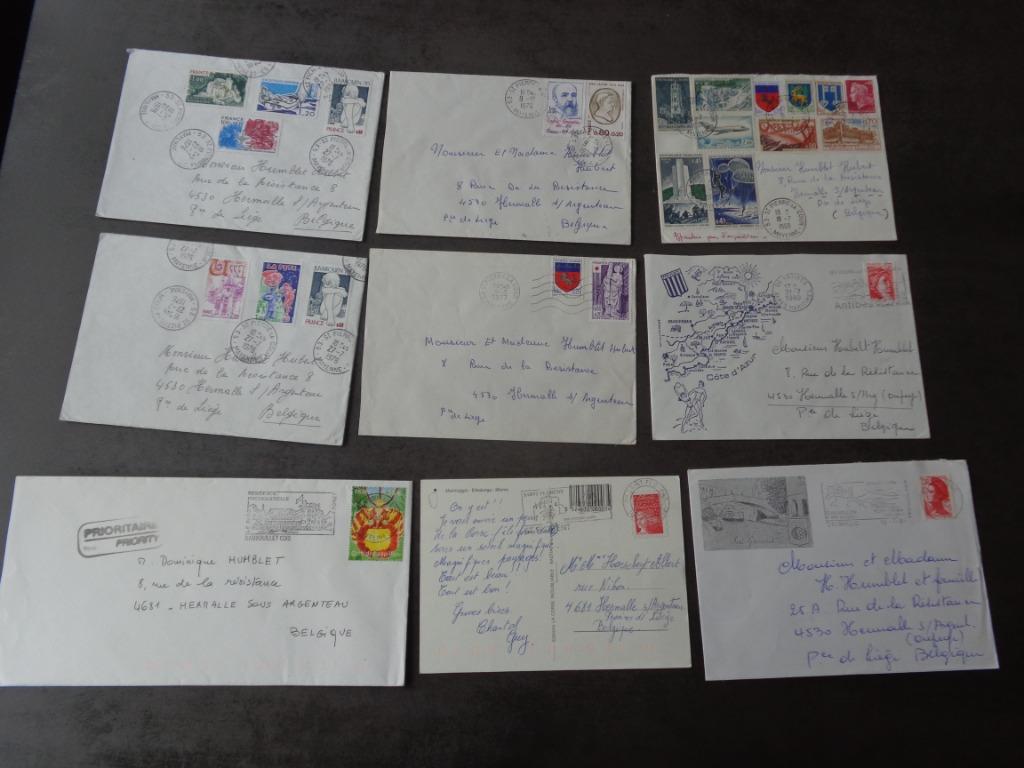 34 plis divers du monde oblitérés (voir photos), Timbres & Monnaies, Lettres & Enveloppes | Étranger, Enlèvement
