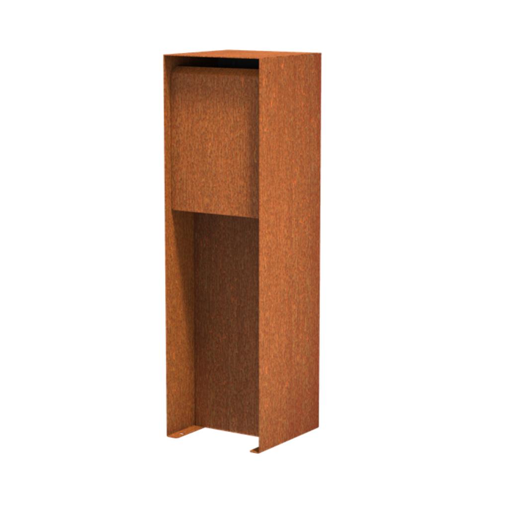 Boîte aux lettres Flyn en acier Corten, Envoi, Neuf, Fer, Sur pied