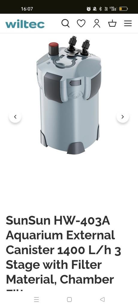 Aquarium filter, Ophalen