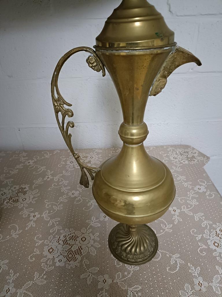 Cruche arabe en cuivre — Avec couvercle et poignée, Enlèvement, Cuivre