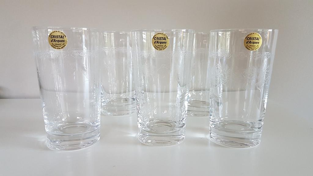 5 grote mooie vintage cristal d'arques France, Antiek en Kunst, Ophalen of Verzenden