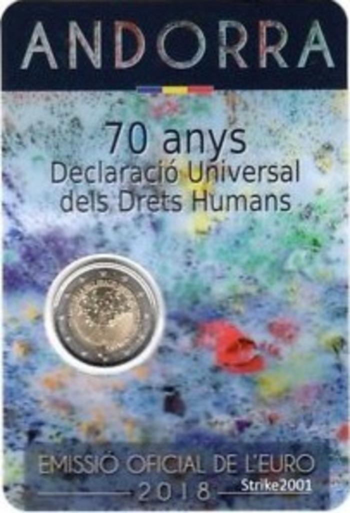 2 € commerative Andorra 2018  in coincard, Enlèvement ou Envoi, Autres pays, 2 euros, Série